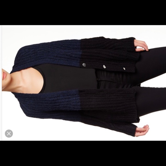 Halston Heritage coloblock knit cardigan sweater - Picture 5 of 6
